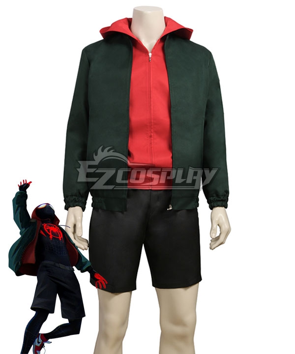 Marvel Spiderman Spider-Man: Into The Spider-Verse Miles Morales Cosplay Costume - No Jumpsuit