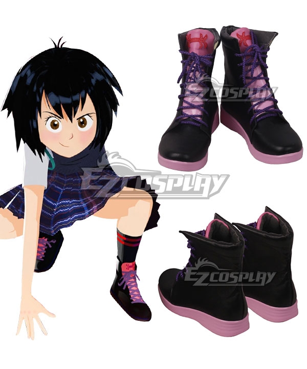 Marvel Spiderman Spider-Man: Into The Spider-Verse Peni Parker Black Cosplay Shoes