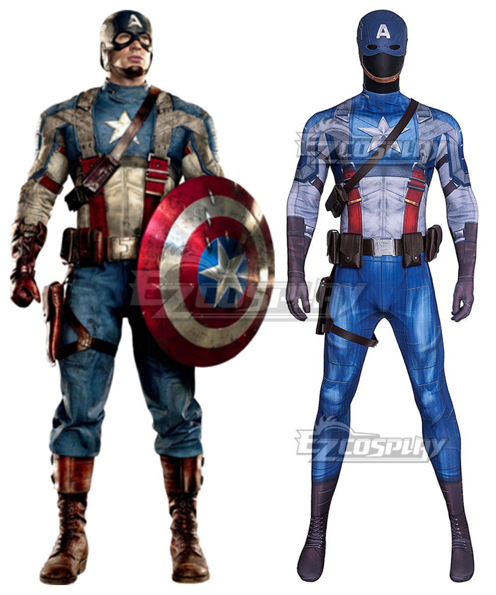 Marvel The First Avenger Captain America 1 Steve Rogers Cosplay Costume
