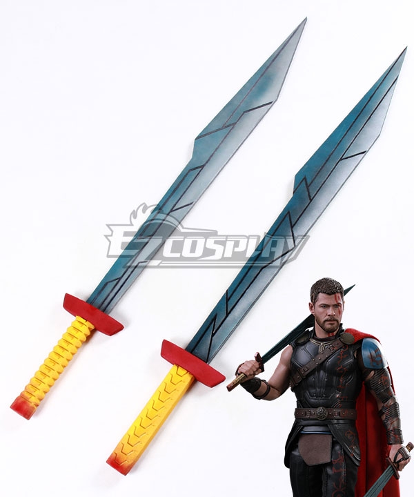 Marvel Thor: Ragnarok Thor Odinson Two Swords Cosplay Weapon Prop