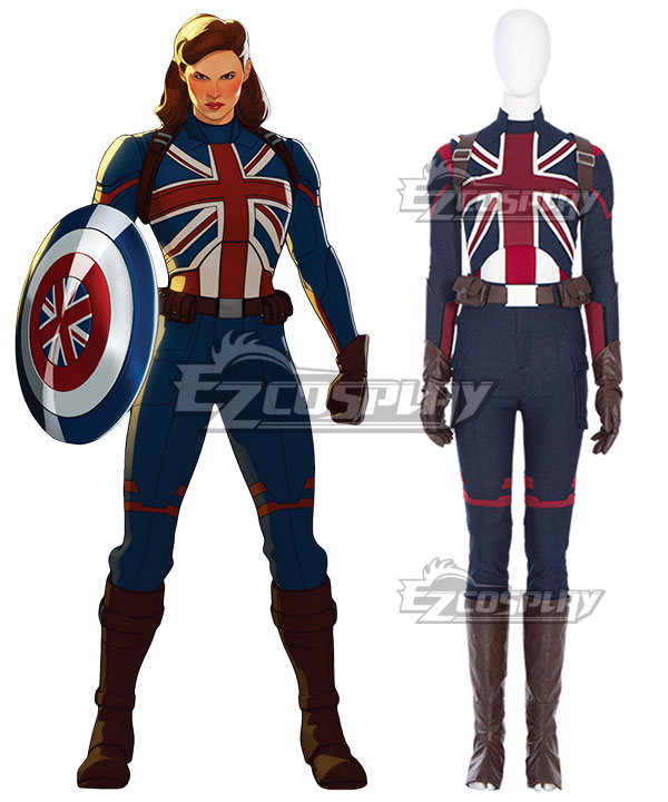 Marvel What IF Peggy Carter Captain Carter Halloween Cosplay Costume