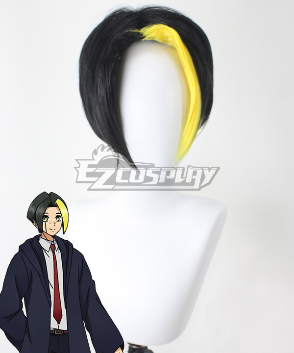 Mashle: Magic and Muscles Finn Ames Yellow Black Cosplay Wig