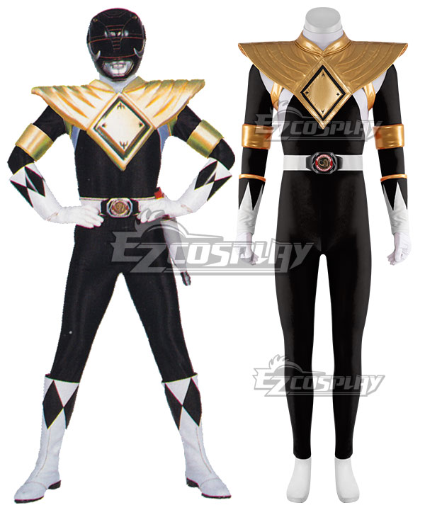 Mighty Morphin Power Rangers Armored Black Ranger Cosplay Costume