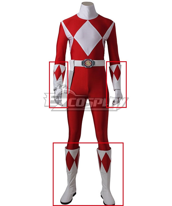 

Mighty Morphin' Power Rangers Geki Tyranno Ranger Cosplay - Only Hand guards, Gloves, Boots