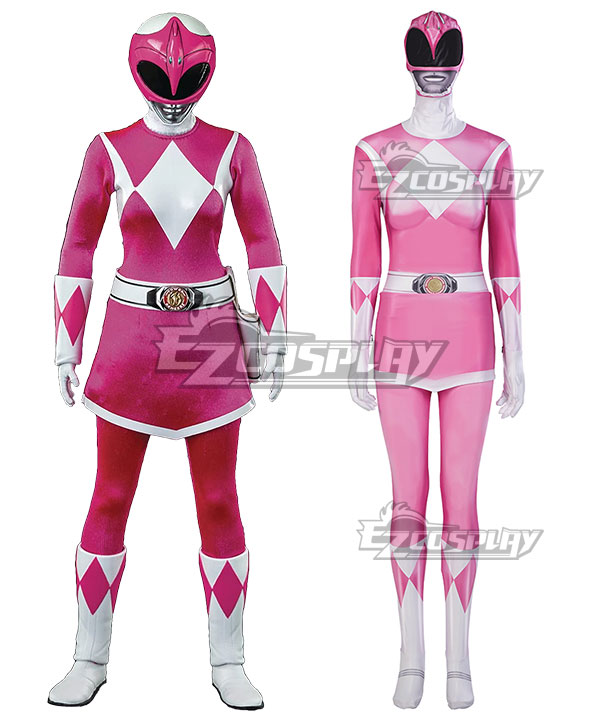 Mighty Morphin Power Rangers Pink Ranger Jumpsuit Cosplay Costume