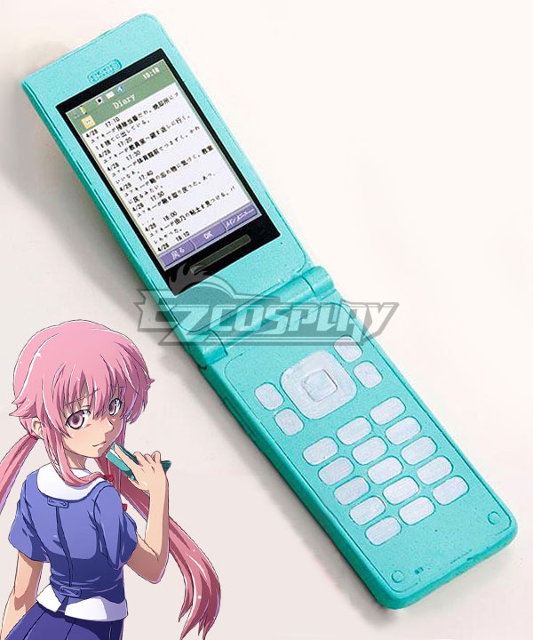 Mirai Nikki Future Diary Gasai Yuno Mobile Phone Cosplay Accessory Prop