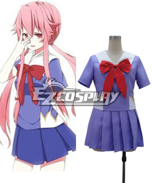 Mirai Nikki Future Diary Yuno Gasai Cosplay Costume(Special Sale)