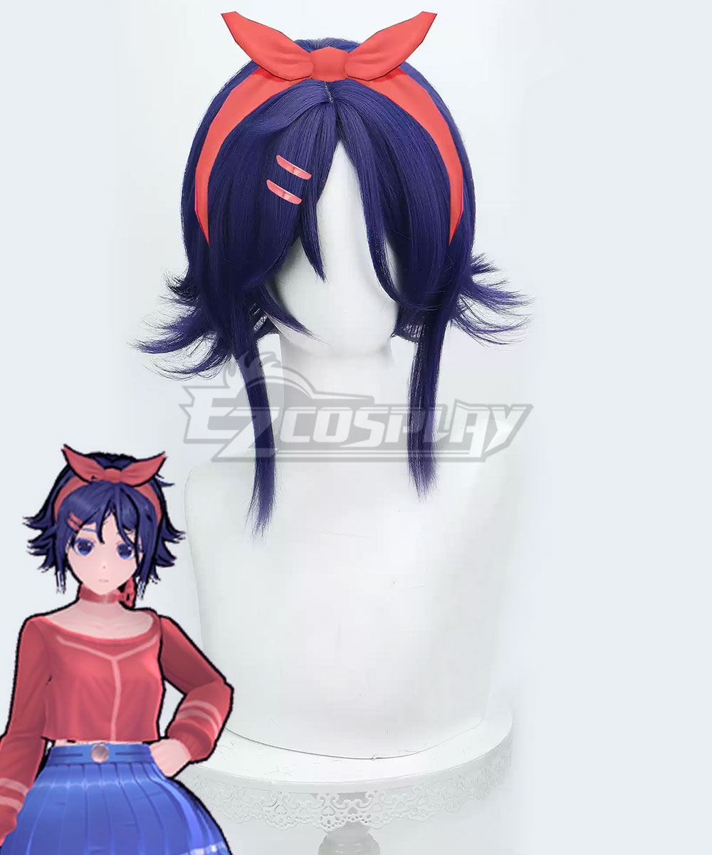 MiSide Short-Haired Mita Blue Cosplay Wig