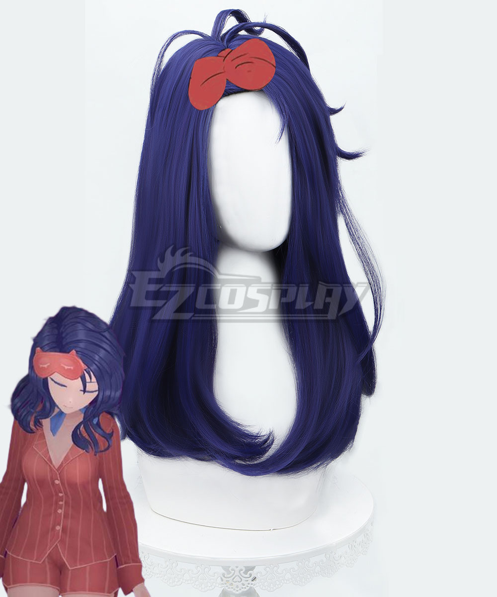 MiSide Sleepy Mita Blue Cosplay Wig