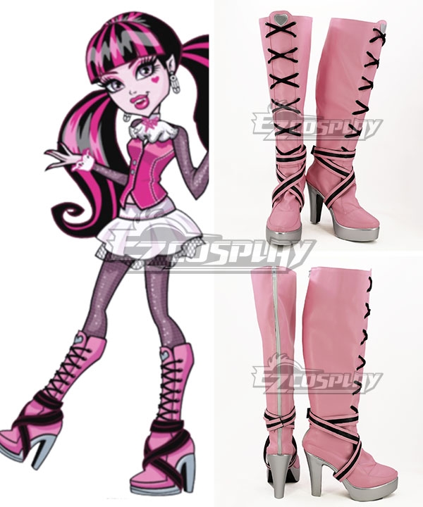 Monster High Draculaura Pink Shoes Cosplay Boots