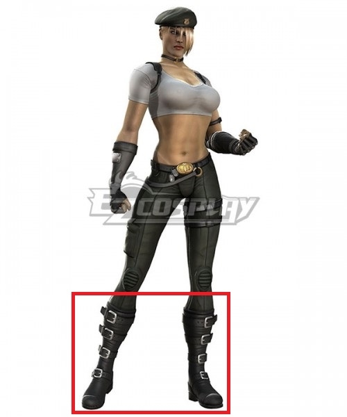 

Mortal Kombat Sonya Blade Black Shoes Cosplay Boots
