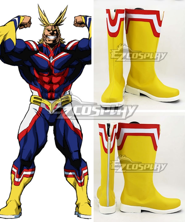 My Hero Academia Boku no Hero Akademia All Might Yellow Shoes Cosplay Boots