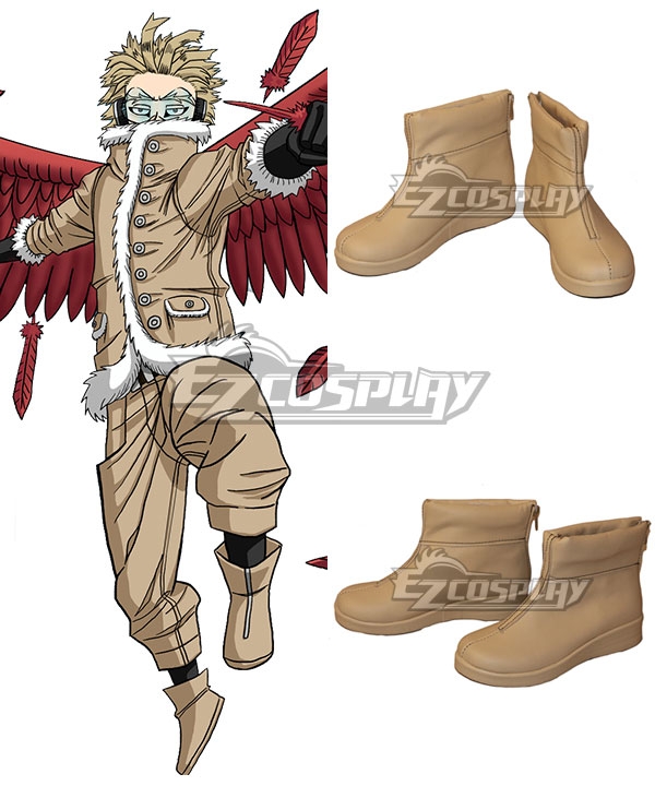 My Hero Academia Boku No Hero Akademia Hawks Brown Cosplay Shoes