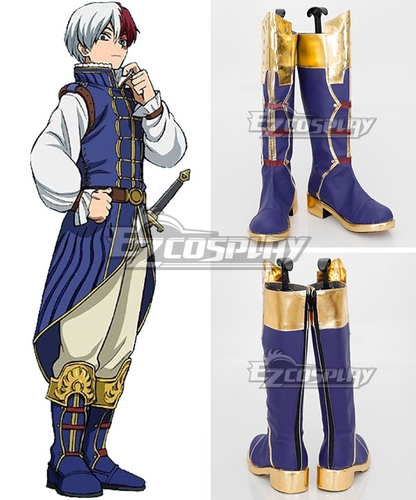 

My Hero Academia Boku no Hero Akademia Shoto Todoroki ED Blue Shoes Cosplay Boots