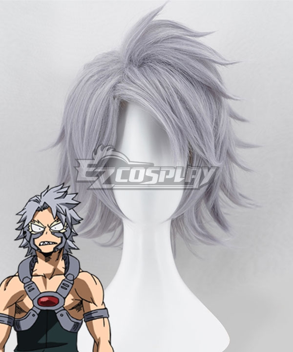 My Hero Academia Boku no Hero Akademia Tetsutetsu Tetsutetsu Silver Grey Cosplay Wig