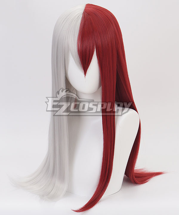My Hero Academia Boku No Hero Akademia Shoto Todoroki Female Red White Long Cosplay Wig