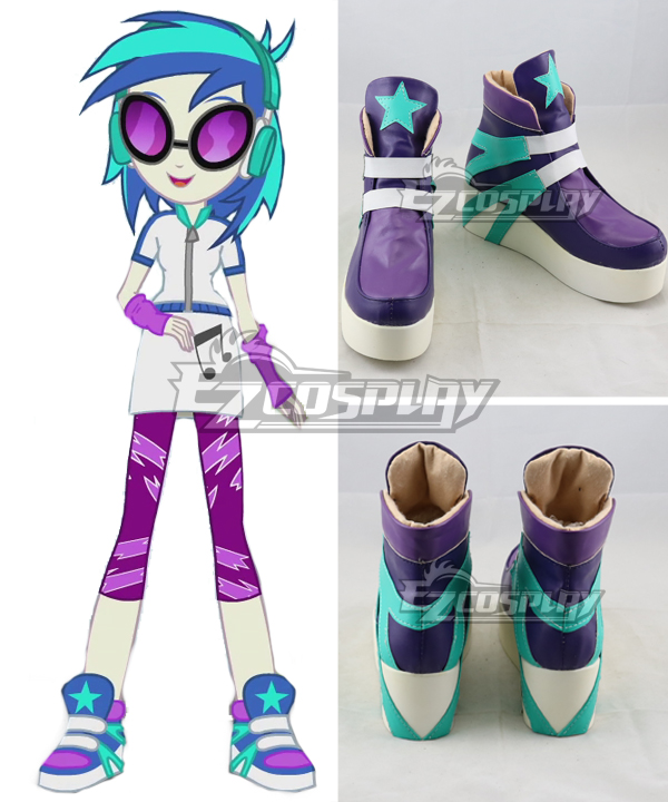 My Little Pony Equestria Girls DJ PON3 Purple Shoes Cosplay Shoes