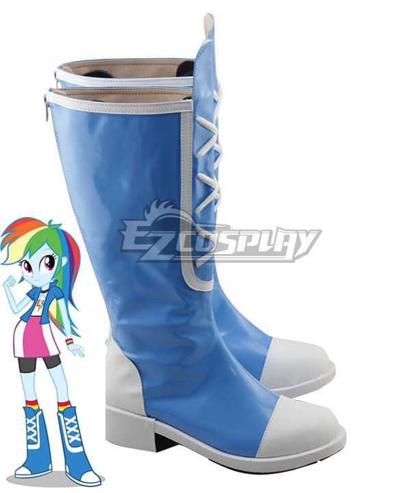 My Little Pony Equestria Girls Rainbow Dash Blue Shoes Cosplay Boots
