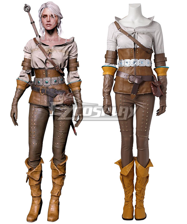 The Witcher 3 Wild Hunt Cirilla Cosplay Costume - Including Boots