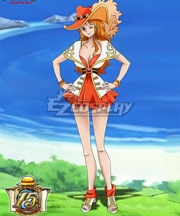 

One piece Nami Red White Cosplay Shoes