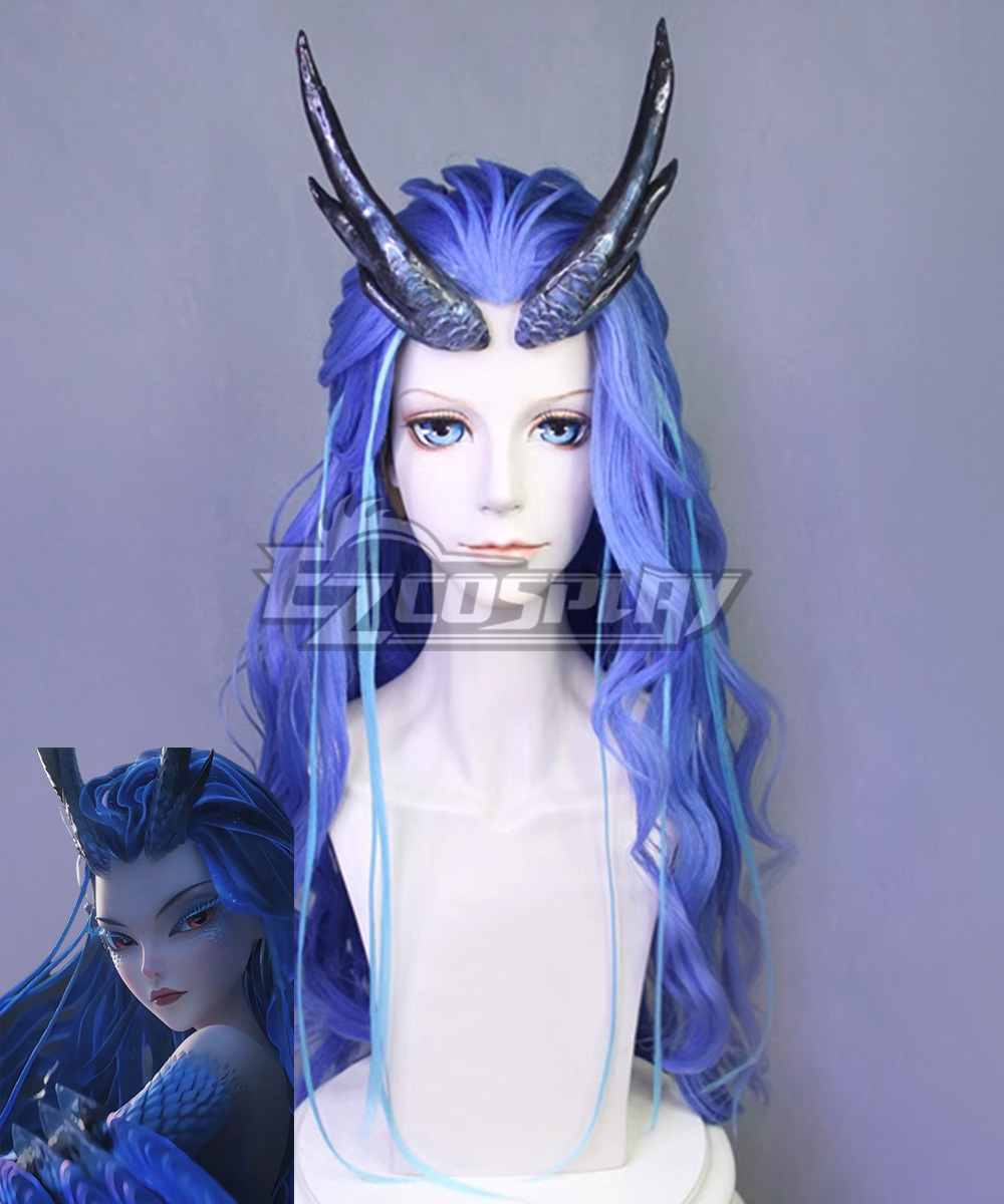 Ne Zha NeZha 2 International Trailer AoRun Blue Cosplay Wig