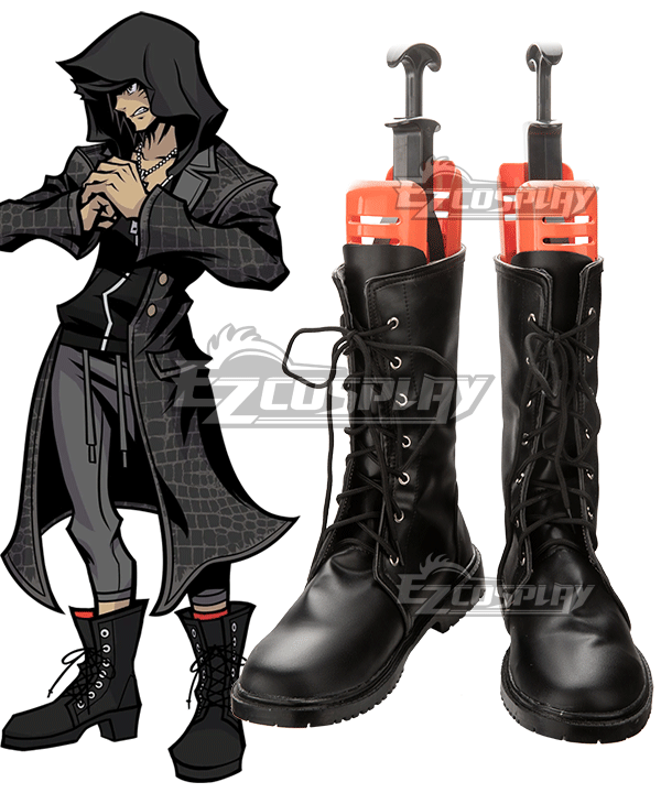 Neo: The World Ends With You Minamimoto Black Shoes Cosplay Boots