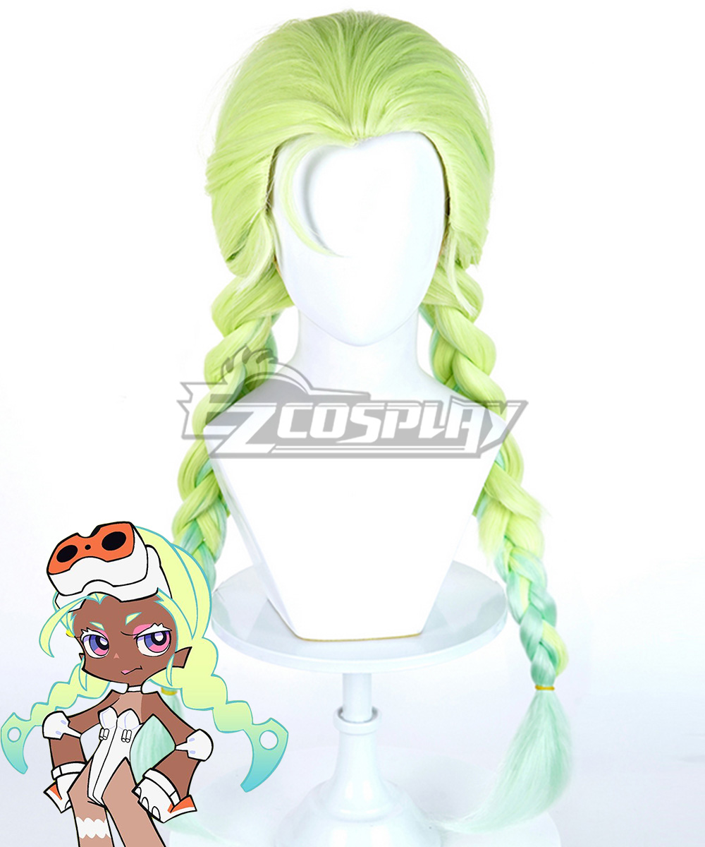 New Panty And Stocking with Garterbelt Gunsmith Bitch Green Cosplay Wig