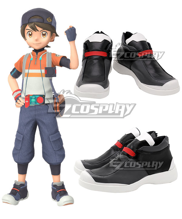 New Pokemon Snap Main Male Character Black Cosplay Shoes