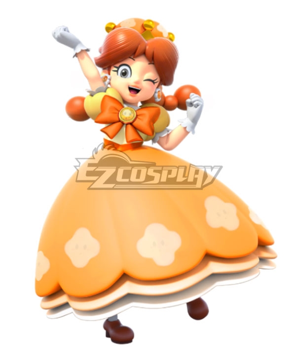 New Super Mario Bros. U Deluxe Daisyette Princess Daisy Cosplay Costume