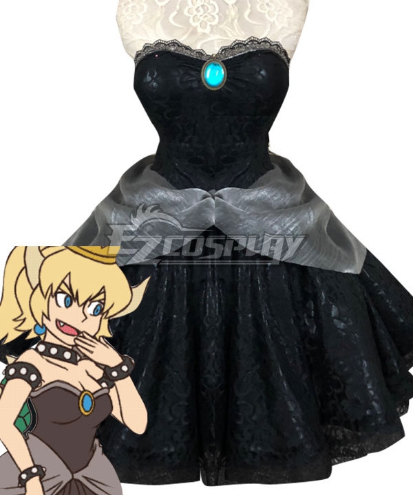 New Super Mario Bros. U Deluxe Princess Bowsette Leather Edition Cosplay Costume