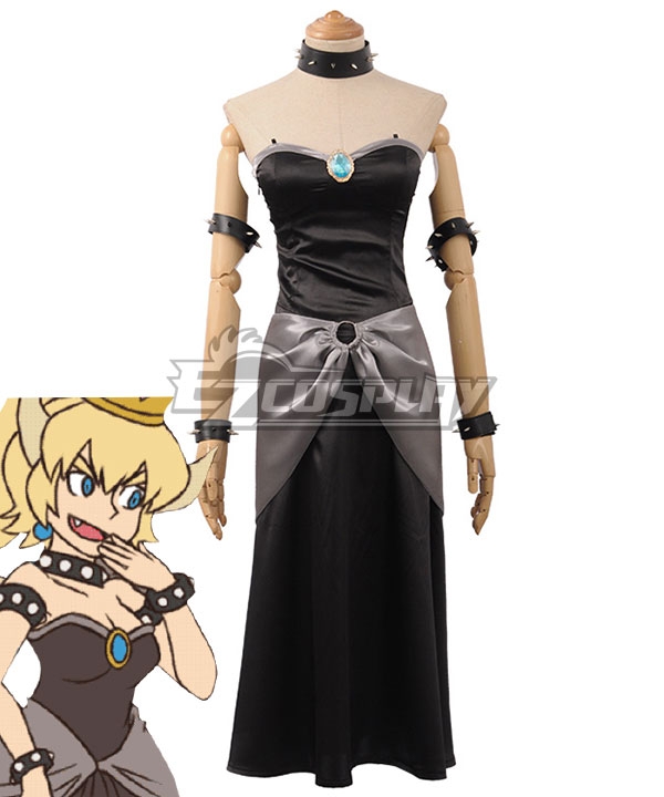 New Super Mario Bros. U Deluxe Princess Bowsette Dress Cosplay Costume