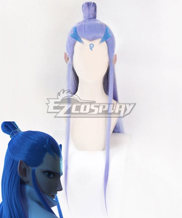 Nezha Ao Bing Purple Blue Cosplay Wig