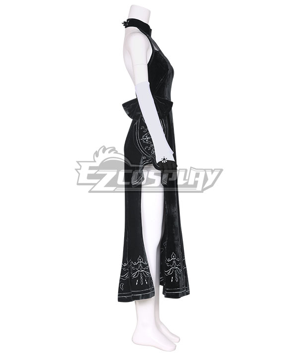 2b formal dress S-3XL Uwowo Nier: Automata 2B Black Wedding Dress Bride Cosplay Costum –  Uwowo Cosplay main image 1