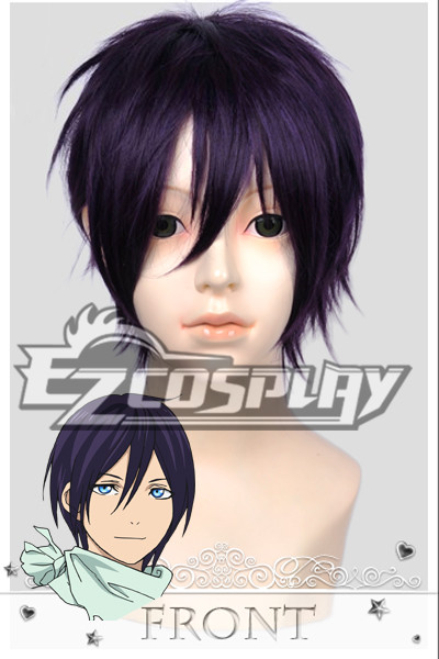 Noragami Aragoto Yato Dunkelviolette Cosplay Perücke