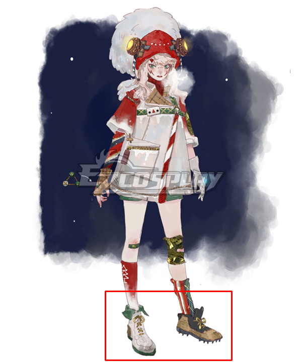 Nostos Alniyat Midwinter Festival Skin White & Brown Cosplay Shoes