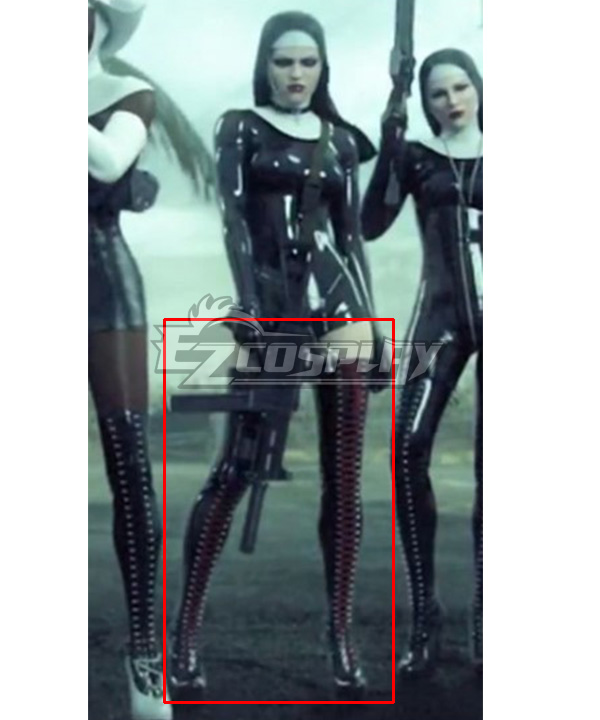 

Nun Hitman 5: The Saints Heather McCarthy Black Shoes Cosplay Boots