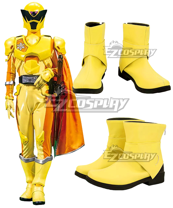 Ohsama Sentai King-Ohger Kamakiri Ohger Hymeno Ran Yellow Shoes Cosplay Boots