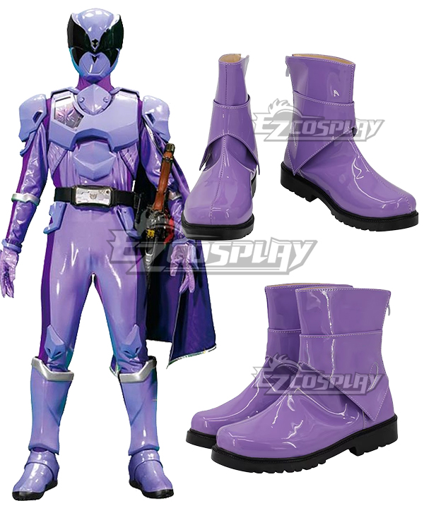 Ohsama Sentai King-Ohger Papillon Ohger Rita Kaniska Purple Shoes Cosplay Boots