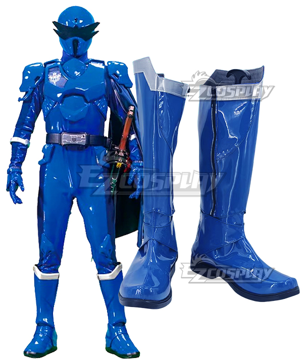 Ohsama Sentai King-Ohger Tombo Ohger  Yanma Gast Blue Shoes Cosplay Boots