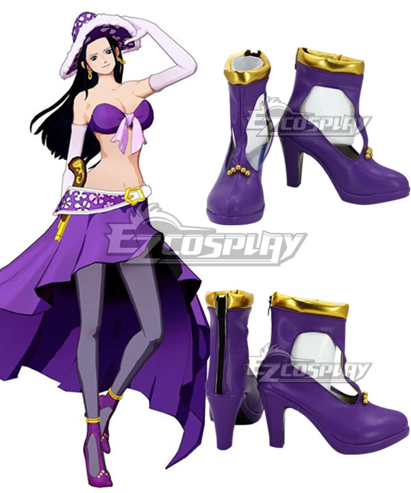 One Piece 15th Anniversary Nico Robin Purple Cosplay Shoes
