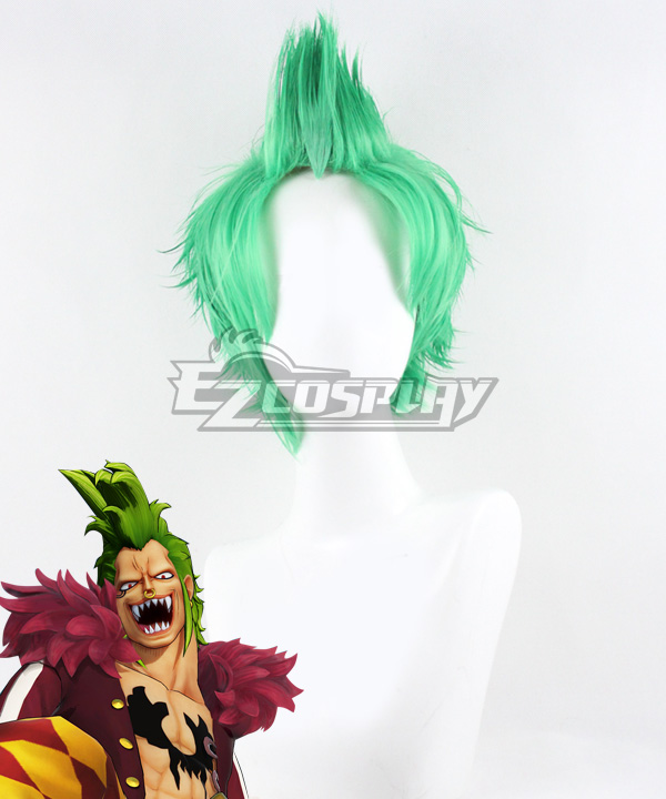 One Piece Bartolomeo Green Cosplay Wig