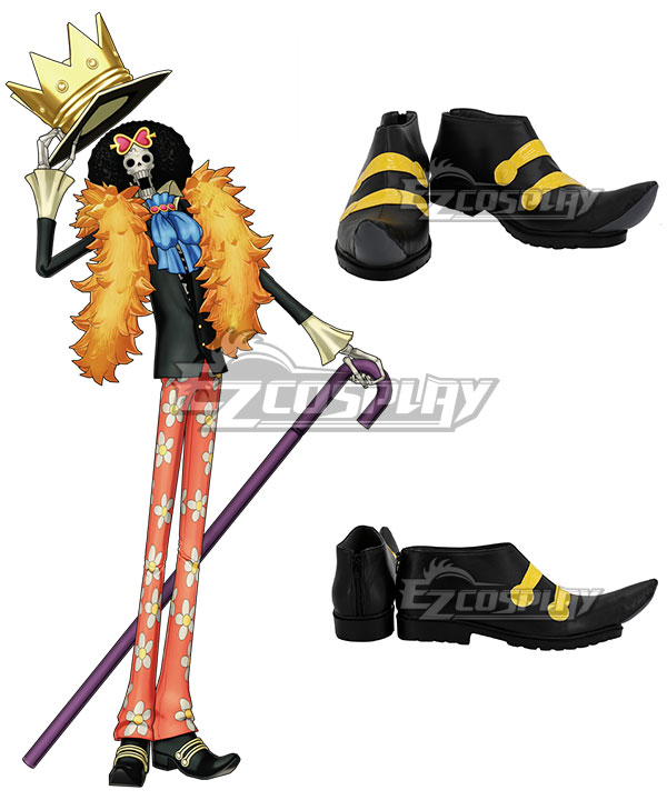 One Piece Brook Black Cosplay Shoes