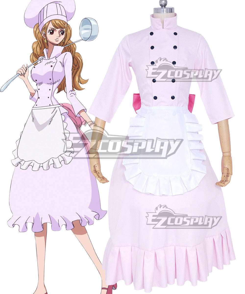 One Piece Charlotte Pudding Chef's Uniform Cosplay Costume
