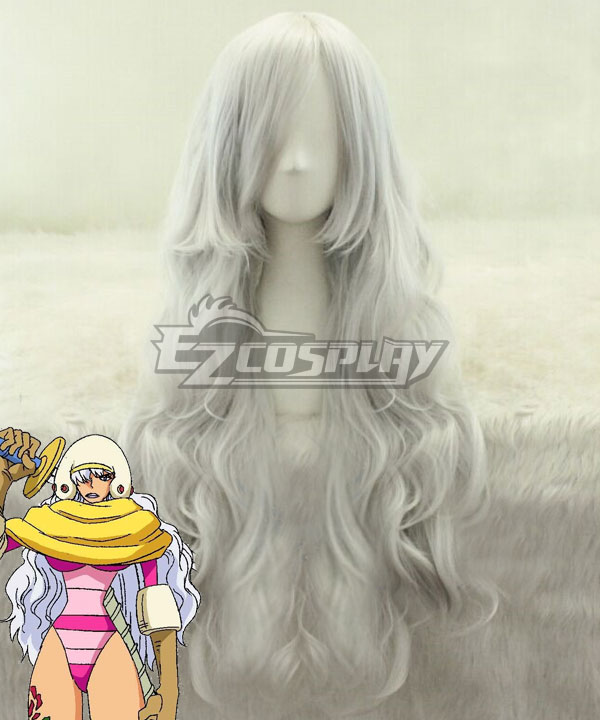 One Piece Charlotte Smoothie Silver Cosplay Wig