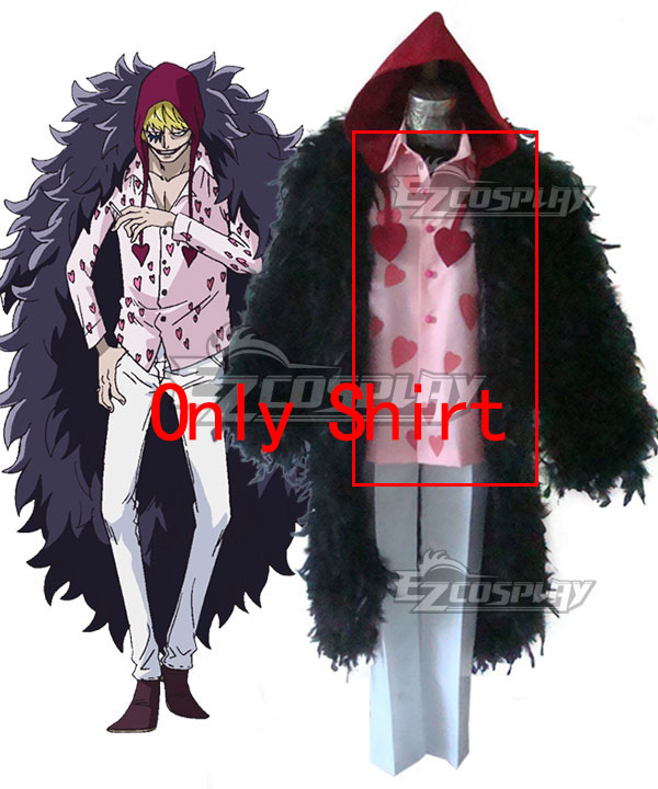 One Piece Corazon Donquixote Rosinante Only Shirt And Hat Cosplay Costume