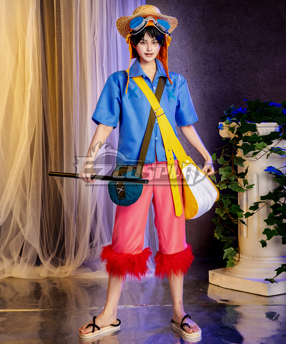 One Piece Monkey D Luffy Red Cosplay Costume One Piece Monkey D Luffy Red Cosplay Costume