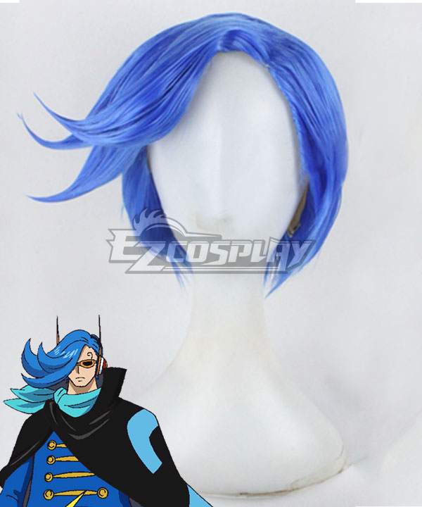 One Piece Germa 66 Vinsmoke Niji Cosplay Blue Cosplay Wig