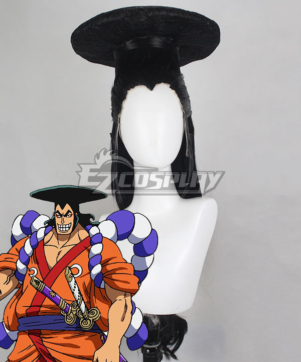 One Piece Kozuki Oden Black CospLay Wig