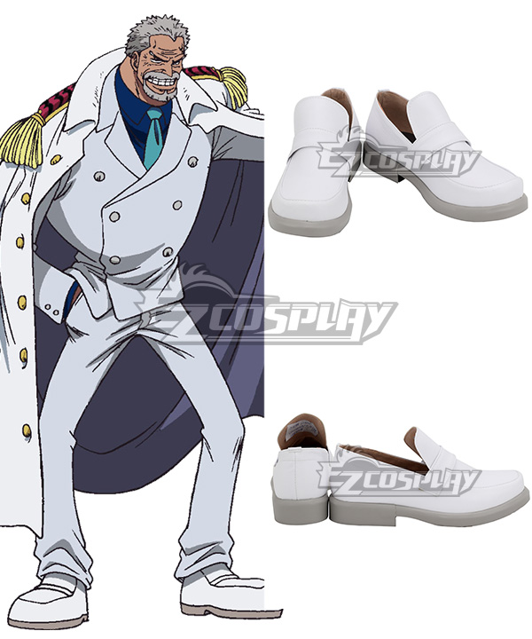 One Piece Monkey D Garp White Cosplay Shoes