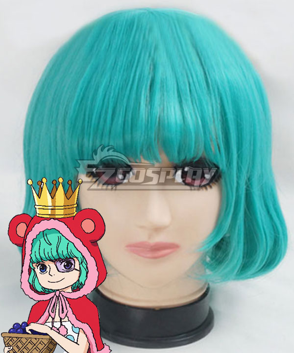 One Piece Sugar Blue Green Cosplay Wig